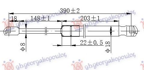 AMORTIZER GEPEK VRATA KARAVAN (390L-800N)