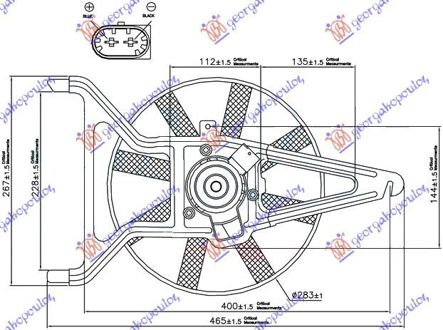 KOMPLET VENTILATORA (-A / C) BENZ