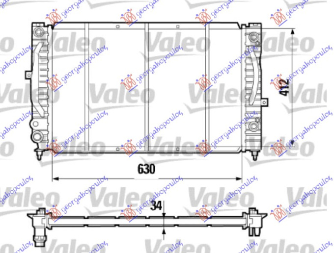 HLADNJAK ZA BENZINSKI / DIZEL MOTOR-1.9TDi AUT. +/-AC (63x41) (VALEO CLASSIC)