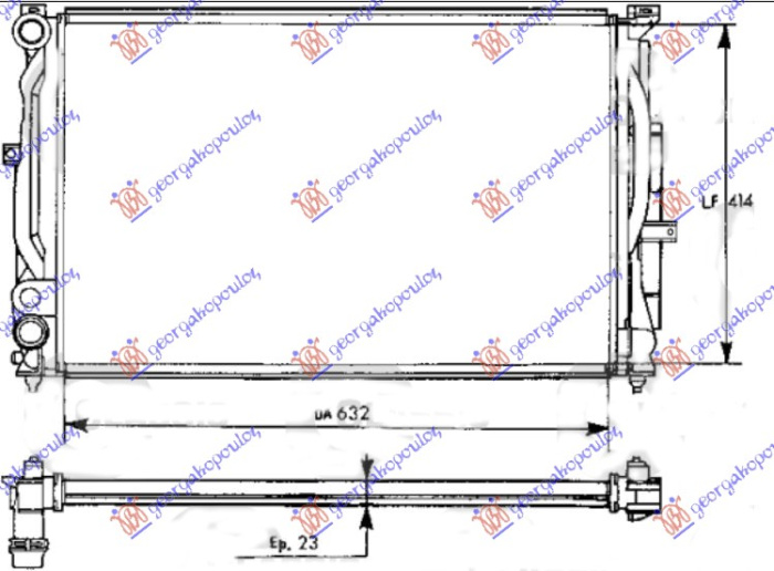 HLADNJAK BENZIN/DIZEL -AC (630x420) (VALEO CLASSIC)