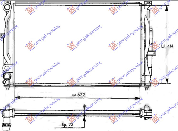 hladnjak  benzin/dizel -AC (630x420) (VALEO CLASSIC)