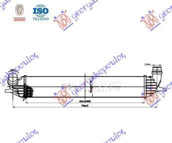 HLADNJAK INTERKULERA 2.0i16V - 2.0DCi (648x114x106)