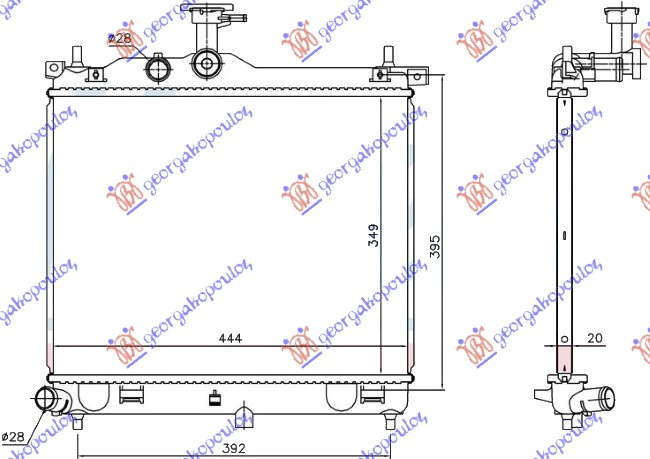 HLADNJAK 1.1i12V-1.1CRDi MAN (44,5x35)