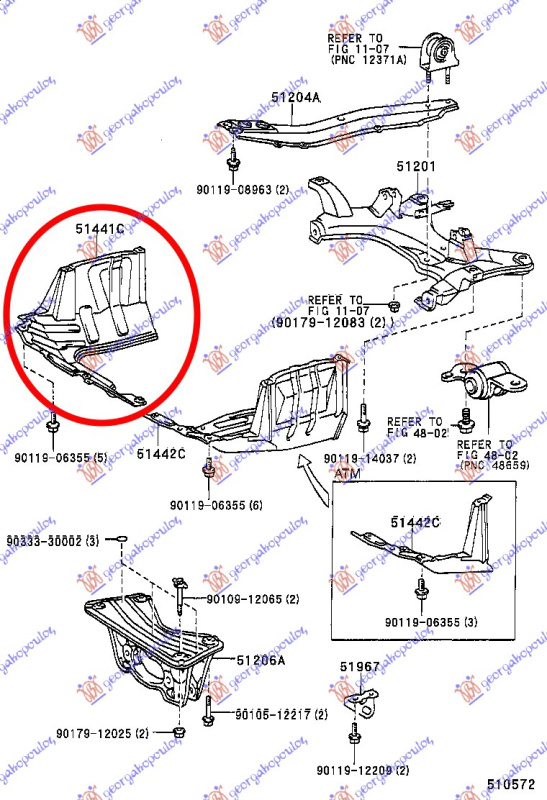 zaštita motora  plastična