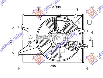 VENTILATOR KIT 1.8-2.0 DIESEL