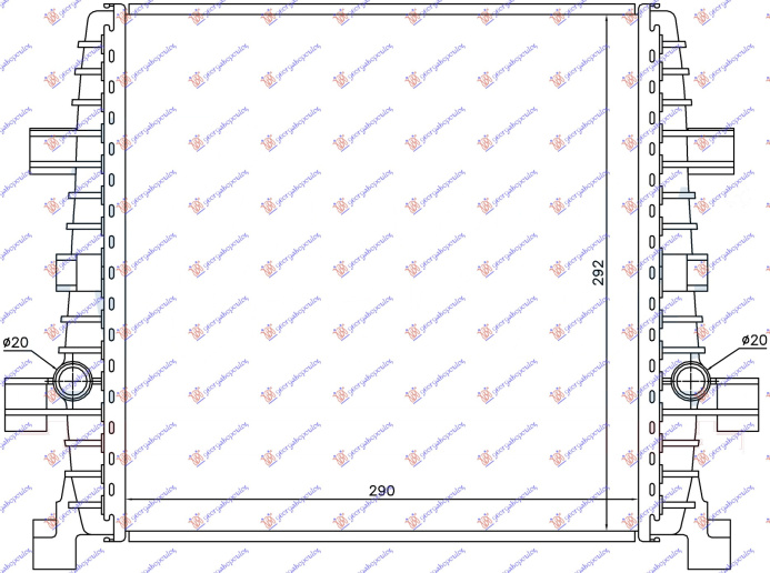 DODATNI HLADNJAK ZA MOTOR 3.0 TFSI AUTO (29x29.2x2.5)