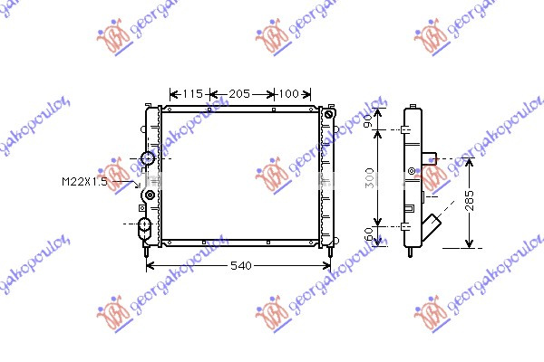 HLADNJAK DIZEL MOTORA (48x44x40)