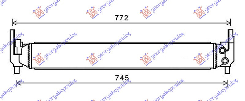 hladnjak  motora dodatni1.2TSI (646x86x56)