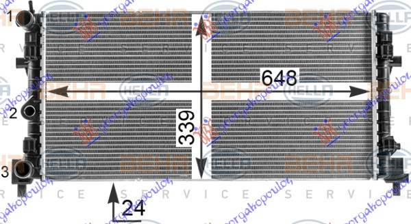 HLADNJAK 1.2-1.6 12/16V-1.2-TDi (65x34) (MAHLE BEHR)