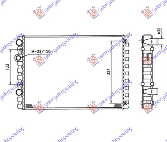 HLADNJAK 1.4FSI ΒΕΝΖ-1.7-1.9DIES (51x38)