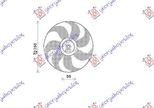 VENTILATOR (-A / C) (MOTOR + FIN) BEN-DIES