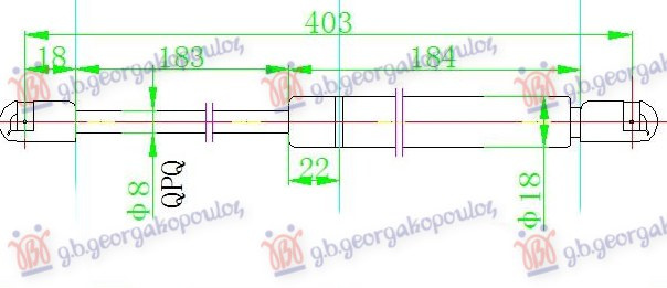 AMORTIZER GEPEK VRATA (403L-620N)