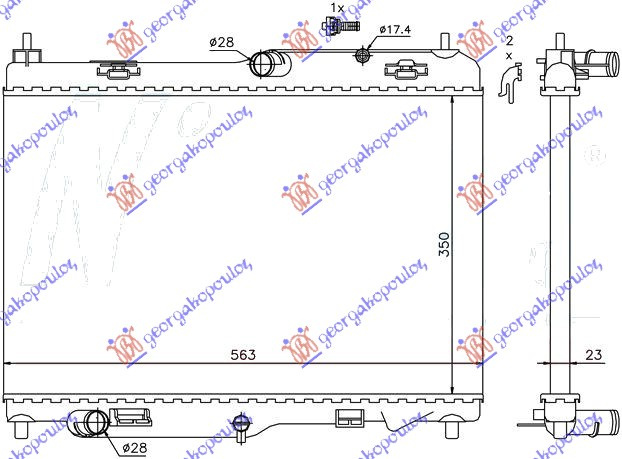 HLADNJAK 1.4-1.6 TDCI RUČNI +/- A/C (56.3x35)