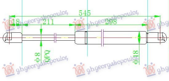 AMORTIZER GEPEK VRATA (544L-335N)