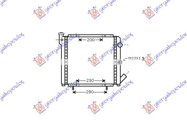 HLADNJAK ZA BENZINSKI MOTOR +A/C (39x39.5x1.9)