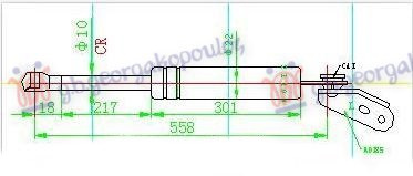 AMORTIZER GEPEK VRATA (558L-450N)