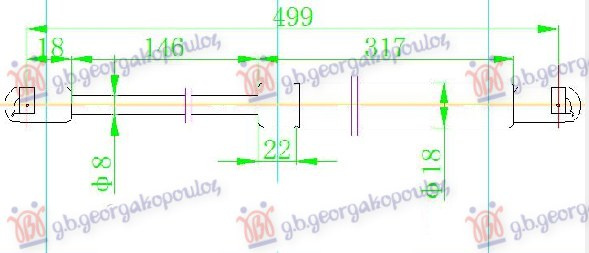 AMORTIZER GEPEK VRATA 5 VRATA (500L-660N)