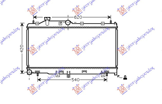 HLADNJAK MOTORA 2.0-2.5i-16V (34x68.5x16) MAN