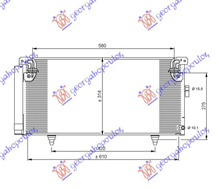 HLADNJAK KLIME PETR-DIESEL (61,5x29,7x16)