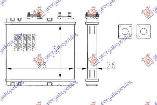 HLADNJAK KABINE (B) +/-ΑC (150x188) (W/O PIPES AND WATER SWITCH)