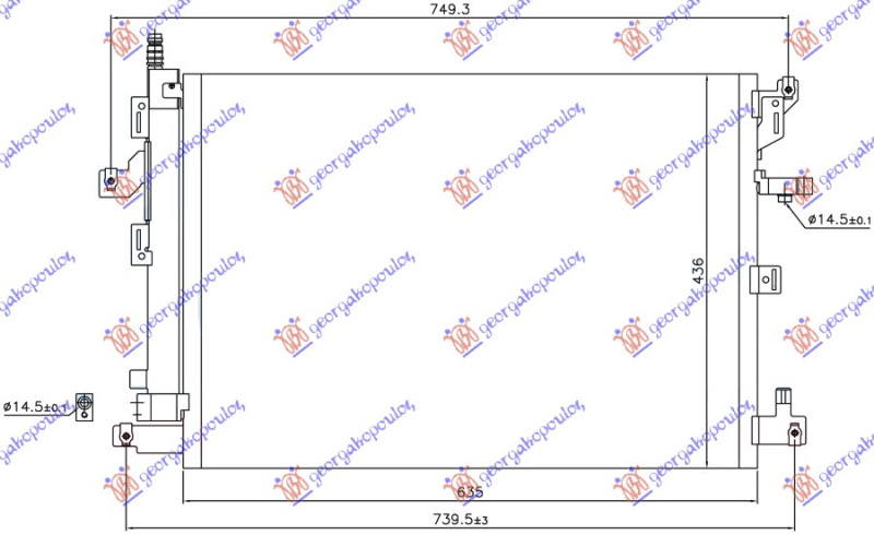 HLADNJAK KLIME BENZIN-DIZEL 06- (635x436x16)