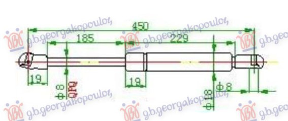 AMORTIZER GEPEK STAKLA (452L-125N)