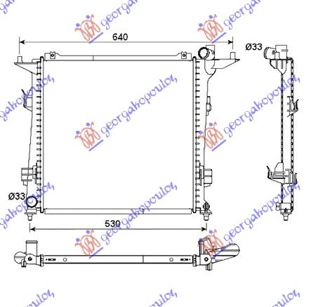 HLADNJAK MOTORA 2.0 CRDi DEISEL (450X440X16)