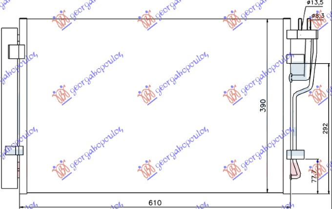 HLADNJAK KLIME ZA SVE BENZINSKE (570X390X16)