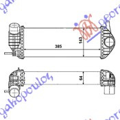 INTERCOOLER 1.5 DCi DIESEL (385x145x64)