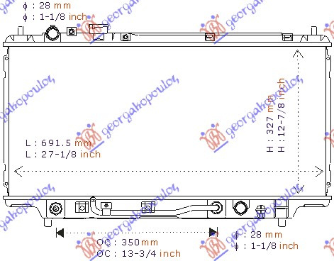 HLADNJAK MOTORA 1.3-1.5.16V-1.6-1.8i (32.5x68)