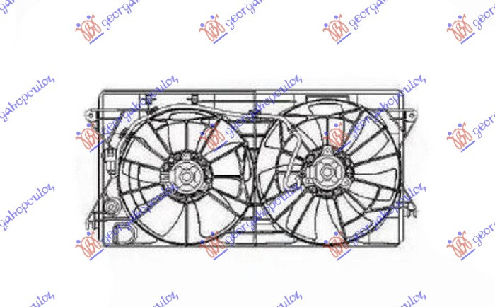 ventilator komplet (dupli) (300mm / 285mm ) (2+2 PIN)
