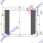 HLADNJAK KLIME 2.0 I16v/1.9 DCi-2.0 DCi (57x44)CIJEV DESNO