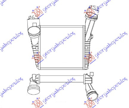 INTERCOOLER 3.0TDi DIESEL (286x292x50) (Φ66/54)