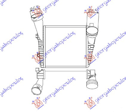 INTERCOOLER 4.5 TURBO-S BENZIN . - 3.0 TDi DIZEL. (288x292x50) (Φ66/66)