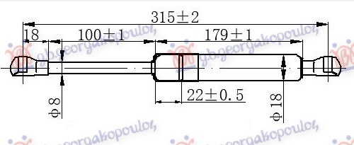 AMORTIZER GEPEK STAKLA (315L-550N)