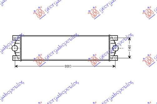 INTERCOOLER DIESEL 03- (74x17.5x4.0)