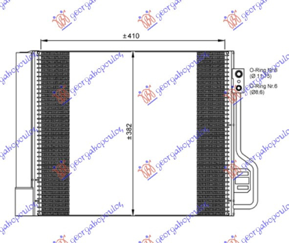 HLADNJAK KLIME BENZIN-DSL (42x38) (MAHLE BEHR PREMIUM LINIJA)