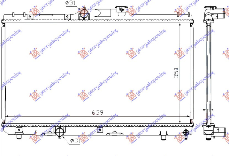 hladnjak 13-16 +/-klime(638x35) (VALEO CLASSIC)