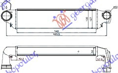 HLADNJAK INTERKULERA 2.0 TD 01-03 (54x130x50) (50/62)