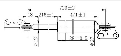 AMORTIZER GEPEK VRATA (723L-850N)