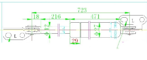 AMORTIZER GEPEK VRATA (723L-850N)