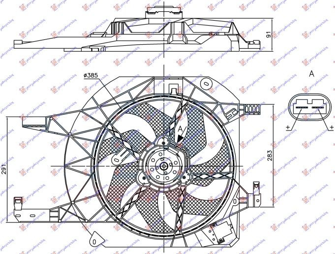 VENTILATOR KOMPLET (BENZIN/DIZEL) (+AC)