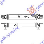 INTERCOOLER 1.3-1.4HDI-MJTD (540x85x65)