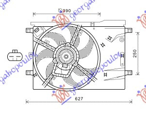 ventilator hladnjakaaa komplet ( benzin) klime (MAHLE BEHR PREMIUM LINE)