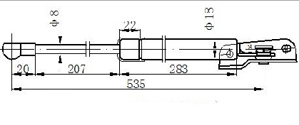 AMORTIZER GEPEK VRATA (535L-375N)