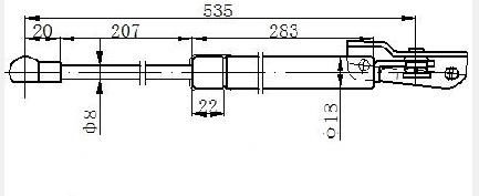 AMORTIZER GEPEK VRATA (535L-375N)