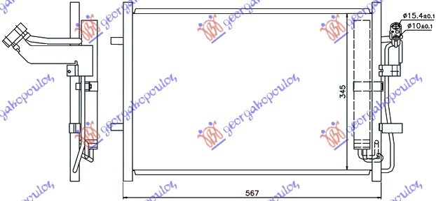 HLADNJAK KLIME 1.6 CD DIZEL (525x360x12)