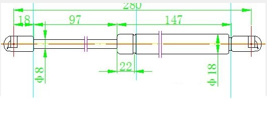 amortizer  (prtjažnik) (4 vrata) (280L-440N)