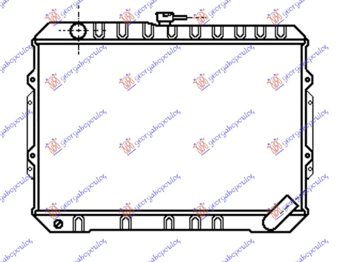 HLADNJAK MOTORA 2.3-2.5 TD (42.5x59.8x4.5) (BAKAR)