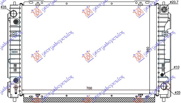 HLADNJAK MOTORA 2.0-2.3 BENZIN MAN/AUTO (700x460)